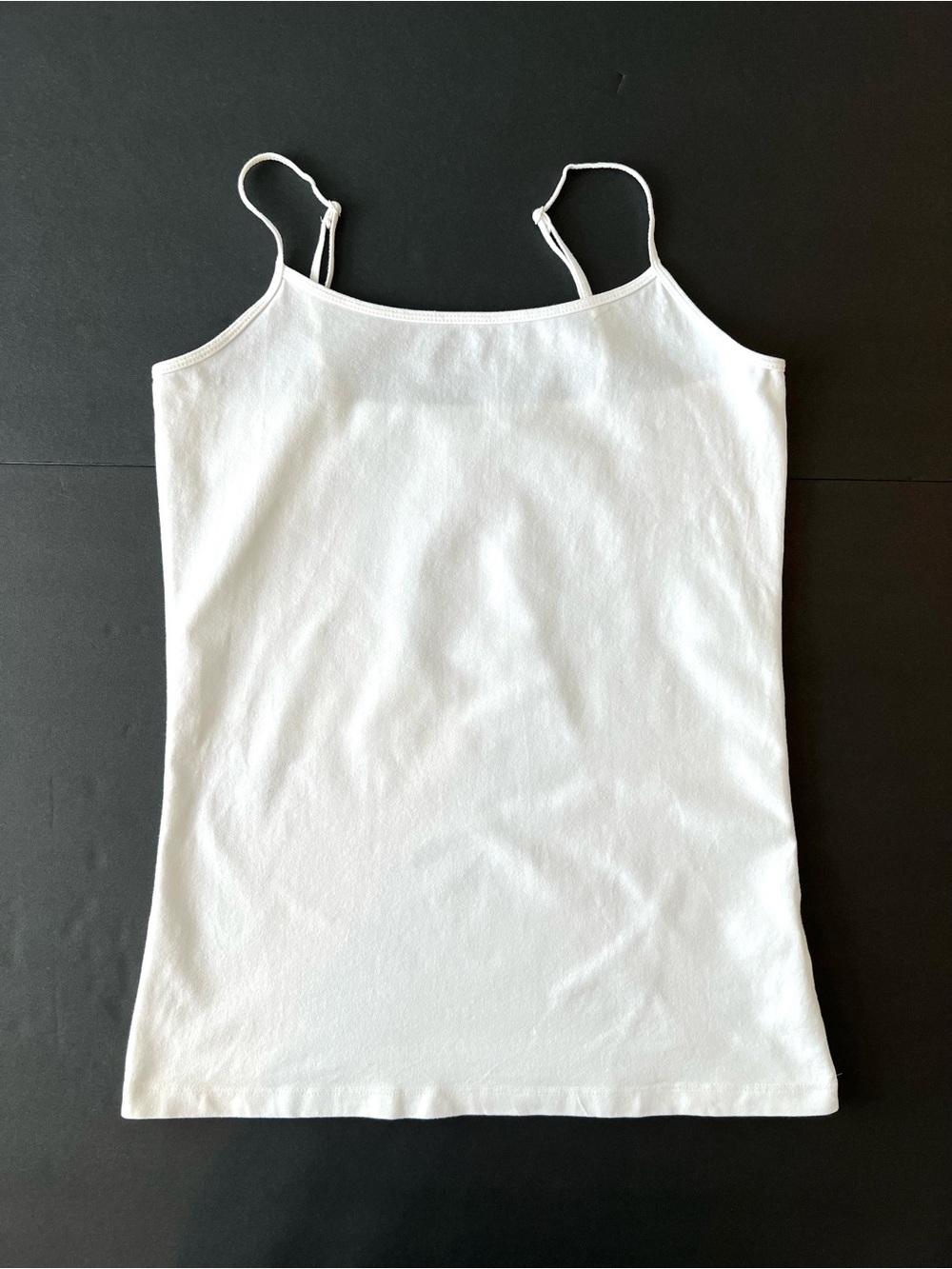 Nordstrom Caslon White Spaghetti Strap Camisole Adjustable Stretch Size Medium